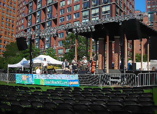 Battery Park Concert Series - Audio & Portable Staging, Truss system