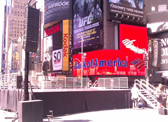 Time Square Staging